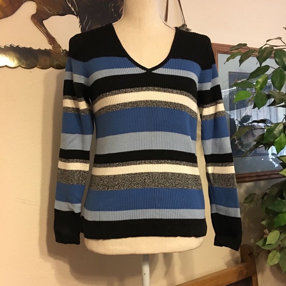 Villager by Liz Claiborne striped sweater